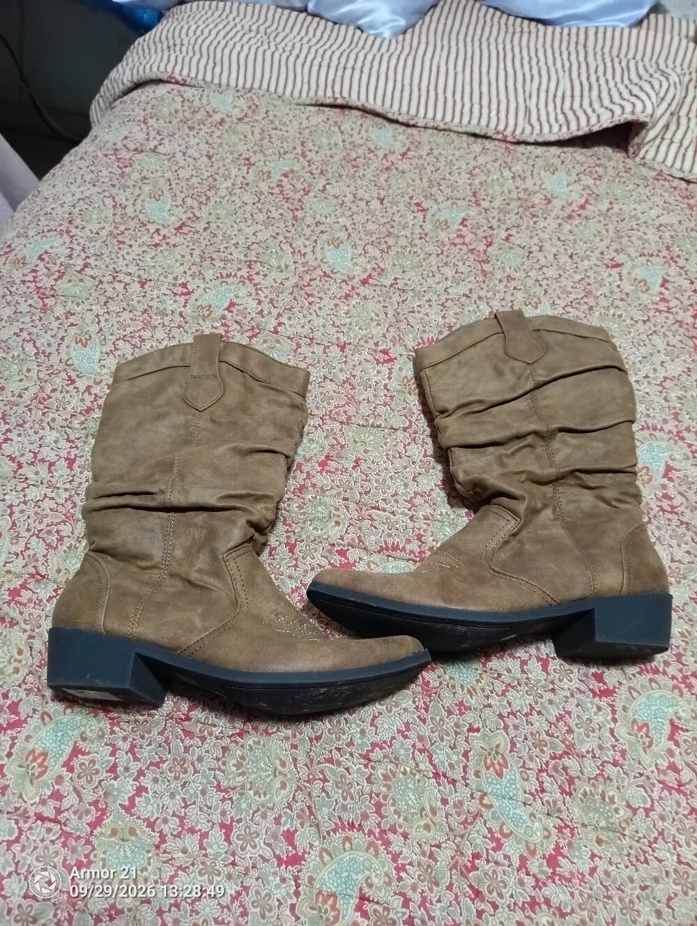 Arizona Jean Co. Women's Tan Mid-Calf Suede Boots